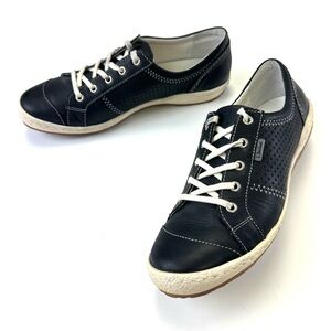 Joseph Seibelblack leather Caren sneakers Womens Size 40 European Comfort shoe